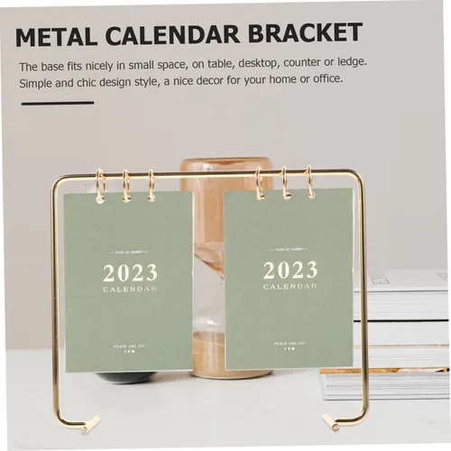 Vista 8 de STOBOK Soporte de calendario de escritorio de 3 piezas, soporte de mesa moderno