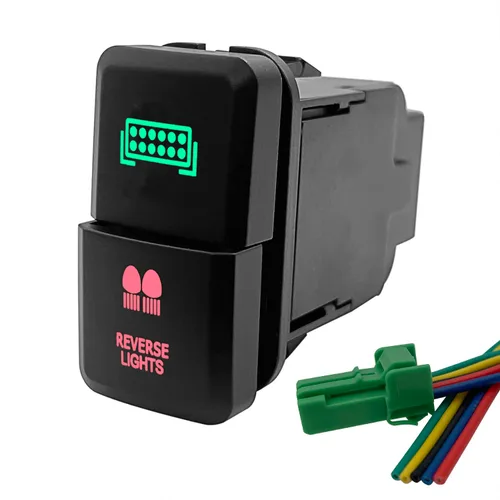 Vista 14 de Compresor de aire y Interruptor de botón doble de bloqueo de diferencial trasero para Toyota Tacoma Prado Fortuner Hilux 39mm X 21mm