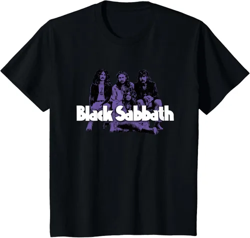 Vista 4 de Camiseta oficial de Black Sabbath Purple Photo, Negro