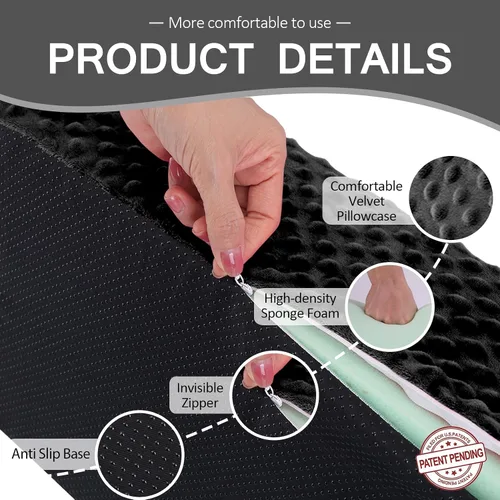 Vista 4 de Almohada de Cuña para Dormir de Lado, Almohada de Cuña de Espuma para Posicionamiento Corporal, Almohada de Cuña Lateral para Dormir Antideslizante
