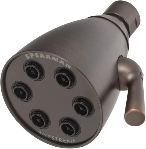 Vista 10 de Cabezal de ducha Speakman S-2252-BBZ Icon Anystream multifunción ajustable de latón macizo, 9.46 L/min, bronce cepillado