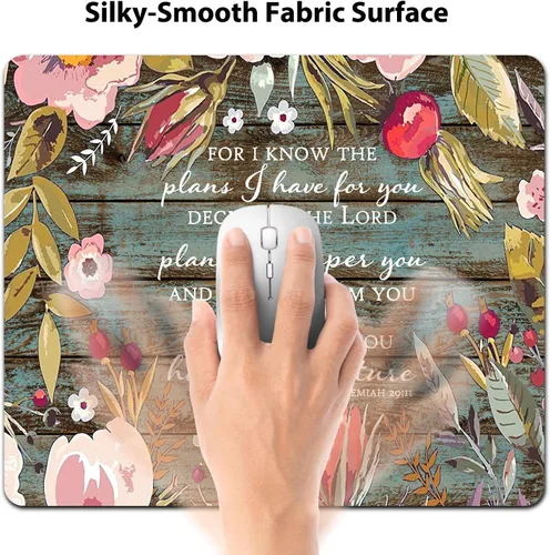 Vista 3 de for I Know The Plans I Have for You - Alfombrilla para mouse, tapete de verde ( Bean Green )