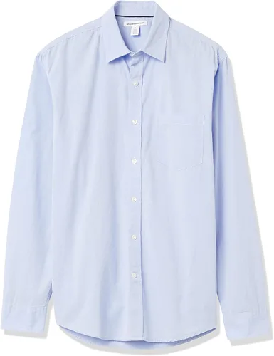 Vista 7 de Tienda Essentials - Camisa de popelina para hombre, de corte regular, manga larga e informal