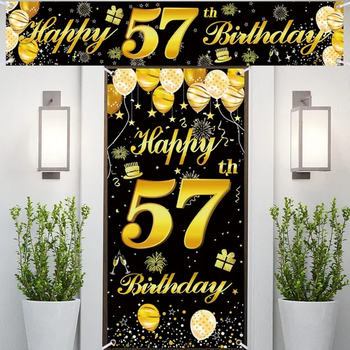 Vista 7 de Cartel para puerta de cumpleaños número 15, decoraciones de cumpleaños para hombres, decoración de fiesta de cumpleaños, telón de fondo de cumpleaños