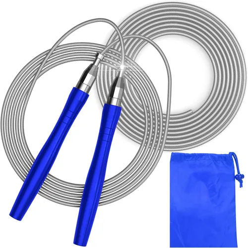 Vista 9 de Jump Rope, High Speed Weighted Jump Rope - Premium Quality Tangle-Free - Self-Locking Screw-Free Design - Jump Ropes for Fitness - Skipping Rope for