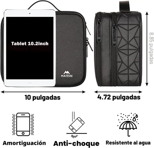 Vista 6 de MATEIN Bolsa Organizadora de Cables, Almacenamiento Electrónico de Viaje Impermeable, Estuche de Transporte de Bolsas Tecnológicas Portátil a Prueba