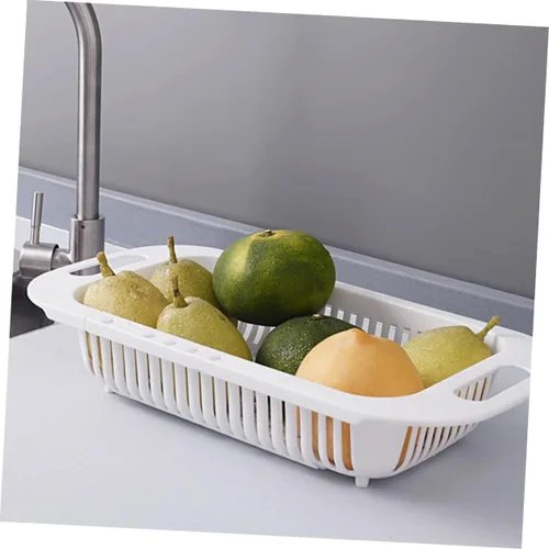 Vista 5 de SHOWERORO Soporte para utensilios de cocina, estante de secado de platos, diseño retráctil, fácil acceso
