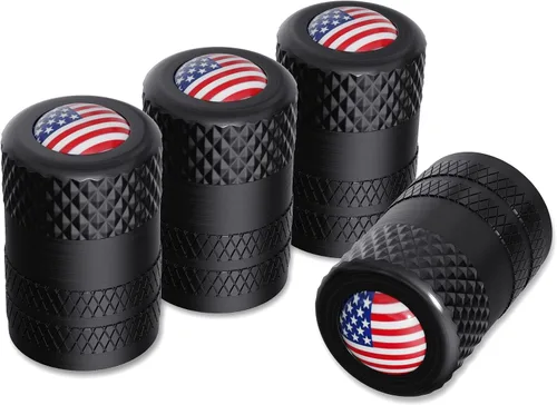 Vista 12 de CKAuto Tapones para válvula de neumático, aluminio negro, 4 unidades/paquete