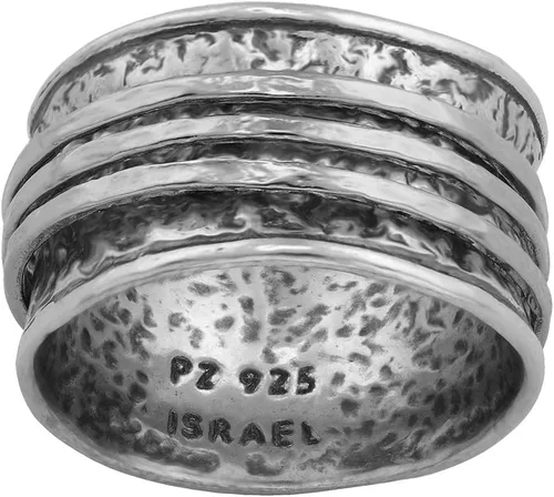 Vista 7 de Paz Creations - Anillos giratorios de plata de ley, anillos giratorios bohemios, anillo de meditación hecho a mano