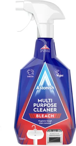 Vista 2 de Astonish Spray de limpieza multiusos con el poder añadido del lejía, solución de limpieza multiusos que elimina manchas resistentes y limpia
