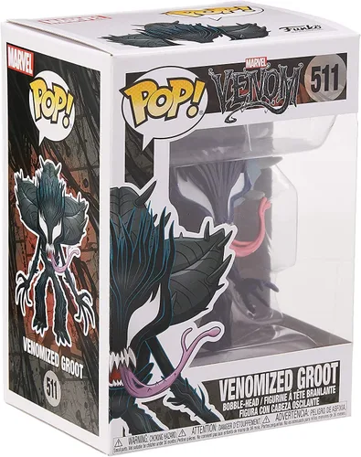 Vista 6 de POP Marvel: Venom - Figura de vinilo Venomized Groot Funko (con funda protectora de caja compatible)