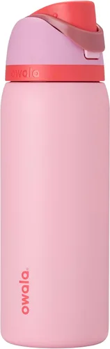 Vista 84 de Owala FreeSip - Acero inoxidable - 32 oz - Morado/Azul (pistas de esquí de los años 80)
