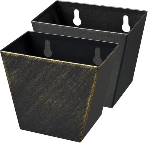 Vista 18 de Colector de tapa de cerveza de bronce antiguo Cubo de tapa de botella montado en la pared Cubo de drenaje al aire libre inoxidable estrecho Bronce