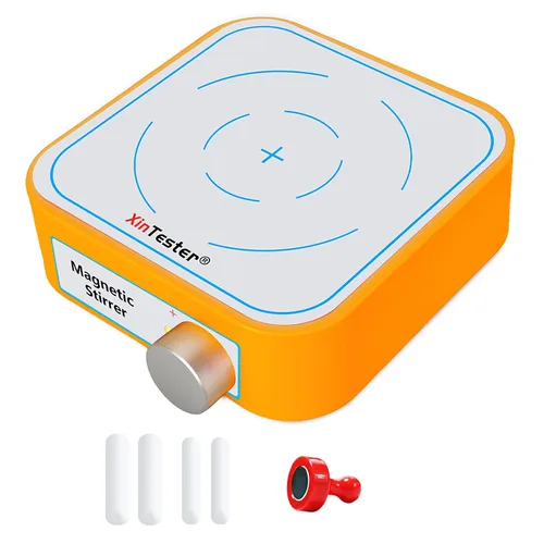 Vista 9 de Xin Tester Mini agitador magnético de 3000 RPM, mezclador magnético de laboratorio recargable máximo de 3 litros con 4 barras de agitación