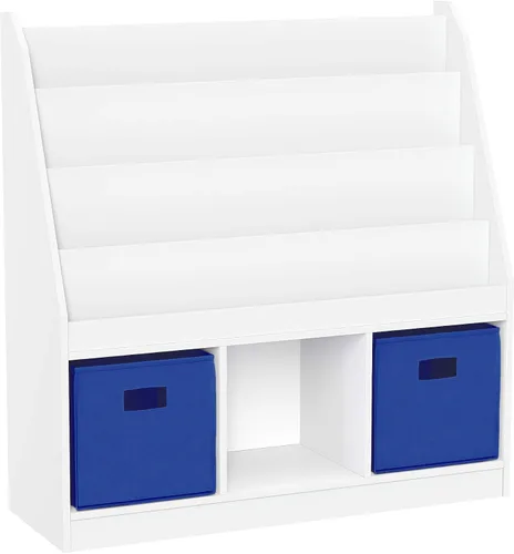 Vista 11 de RiverRidge Estantería para niños con 4 estantes y tres cubículos, blanco (02-251), 11.81"P x 35"A x 36"Al Estantería para sala de juegos con 4