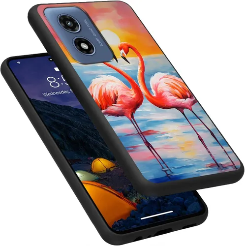 Vista 9 de Funda para Motorola Moto G Play 4G 2024, delgada y ligera, de silicona de TPU suave, color negro, ultrafina, para Motorola Moto G Play 4G 2024, Art