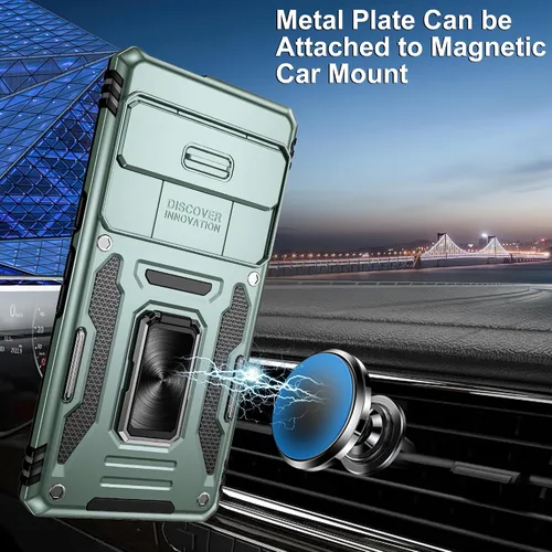 Vista 4 de Funda para Google Pixel 7 Pro, con cubierta deslizante para cámara y protector de pantalla HD, [probado contra caídas de grado militar] Funda