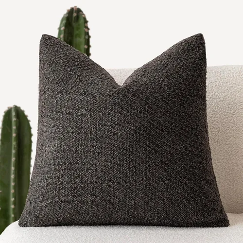 Vista 37 de Foindtower Fundas de almohada decorativas con textura de boucle, fundas de almohada sólidas, neutrales, suaves y acogedoras para silla, sofá