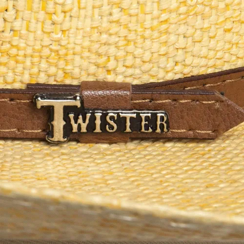 Vista 4 de M&F Western Products Youth Twister Toast Bangora Cool Hand Luke - Sombrero de paja prearrugado marrón M, Beige Bronceado