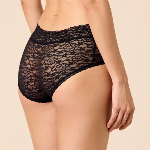 Vista 3 de Tienda Essentials Ropa interior hipster elástica de encaje para mujer, paquete de 4