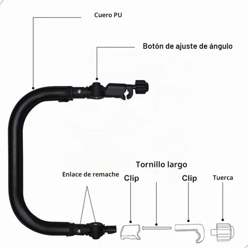 Vista 3 de Barra de parachoques de repuesto, plegable, accesorio para cochecito de bebé, con una sola mano, compatible con YOYO+ YOYO2 YOYO3 cochecito de bebé