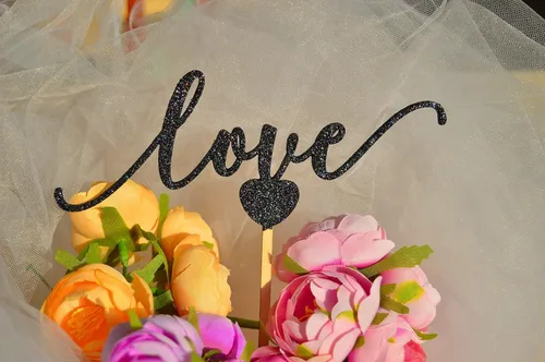 Vista 5 de Beauty And Beast Wedding Cake Topper Mr & Mrs With Last Name Cake Topper Custom Glitter Rose Gold, Silver