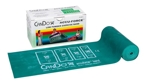 Vista 7 de CanDo 10-5918 AccuForce - Banda de ejercicio, rollo de 6 yardas, juego de 5 piezas, amarillo a negro