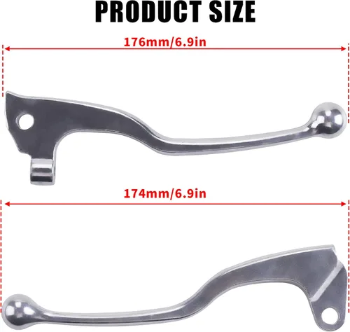 Vista 3 de Palancas de freno y embrague delanteras compatibles con Yamaha YZ80 YZ125 TW200 XT225 250 XT225 XT250 TTR250 XT350 XT600 TT600