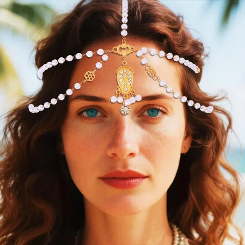 Vista 3 de Diademas Bohémias, Joyas para Mujeres y Niñas de Aukmla