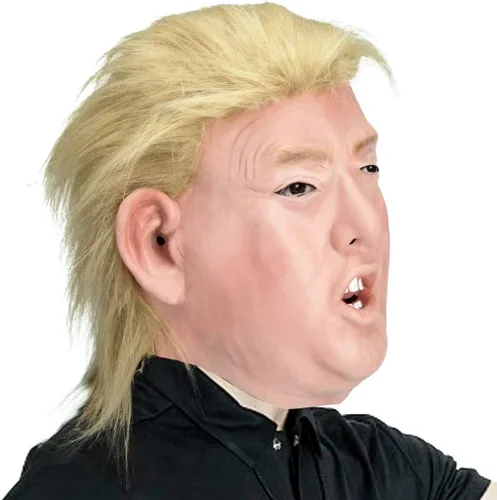 Vista 4 de HENGYUTOYMASK magnate multimillonario Donald Trump máscara de traje de látex candidato presidencial