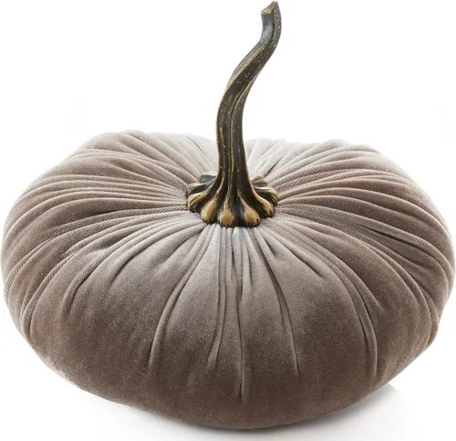 Vista 24 de Your Heart's Content Calabaza de terciopelo de 9 pulgadas, decoración de otoño hecha a mano, centro de mesa de boda de otoño, decoración rústica