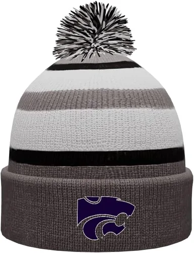 Vista 11 de NCAA Prime - Gorro de punto de invierno con pompón plegable
