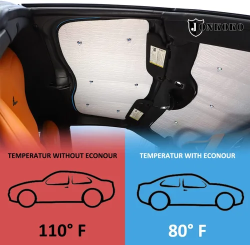Vista 3 de Parasol para parabrisas de automóvil, parasol completo para Chevrolet Corvette C7 2014-2019, protector de visera contra rayos UV