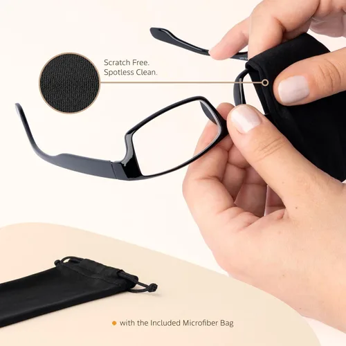 Vista 4 de TruVision Readers Gafas de lectura, bisagras de resorte cómodas para hombres y mujeres, 9501HP