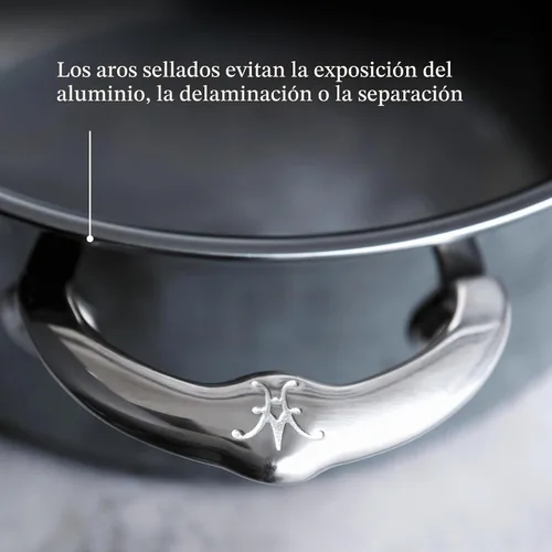 Vista 7 de Hestan - Colección NanoBond - Sartén de titanio de acero inoxidable, compatible con placa de inducción, 5 cuartos de galón