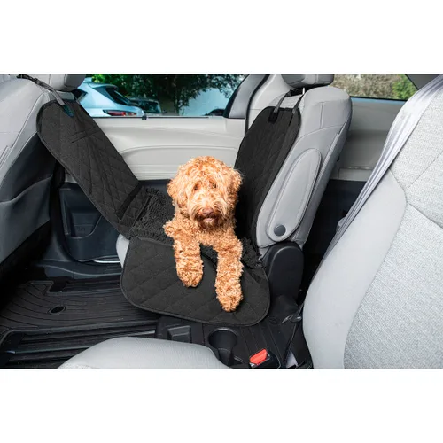 Vista 3 de Funda Protectora de Asiento Individual de Coche para Mascotas Dog Gone Smart 112 x 89 cm Negro Plástico