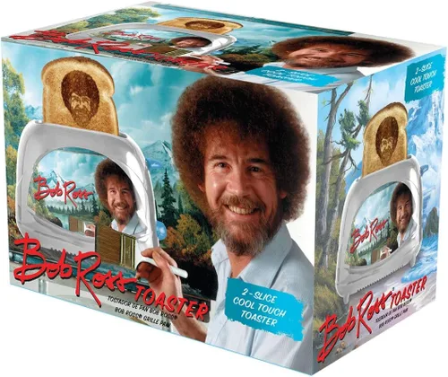 Vista 2 de Uncanny Brands Tostadora Bob Ross: tuesta la cara icónica de Bob en tu tostada