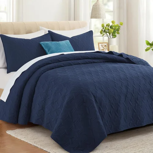 Vista 18 de Lavsiry Juego de ropa de cama acolchada de tamaño individual beige con funda de almohada, colcha ligera de verano, sobrecama, manta acolchada suave