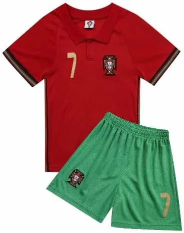 Vista 3 de Uow Portugal No.7 - Kit de camiseta de fútbol americano para niños y jóvenes, regalo para fanáticos