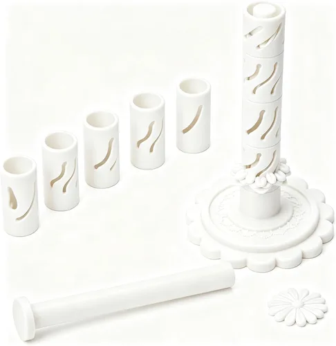 Vista 8 de Modular Clay Bloom Maker, 9-Sleeve DIY Flower Tool for Polymer Clay Craft Pink
