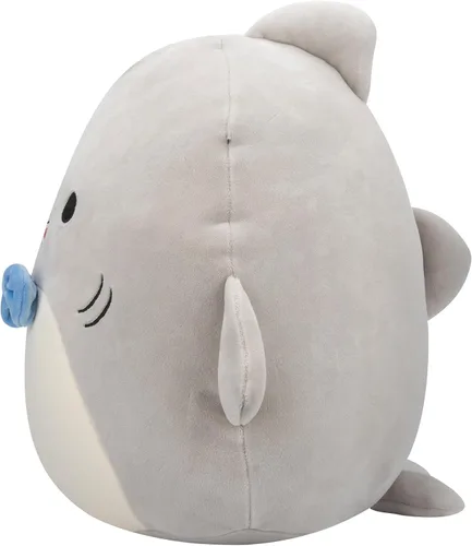 Vista 6 de Squishmallows SQCR05379 - Gordon The Grey Shark con pajarita azul, 7.5 pulgadas, multicolor