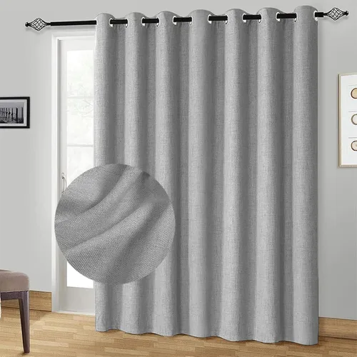 Vista 19 de Cortinas 100% Blackout Shield para puerta corrediza, cortinas extra anchas de 108 pulgadas de largo, cortinas con ojales para puerta de patio, 50