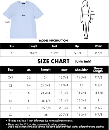 Vista 7 de Camiseta básica de manga corta para mujer, cuello redondo y seda de algodón para mujer