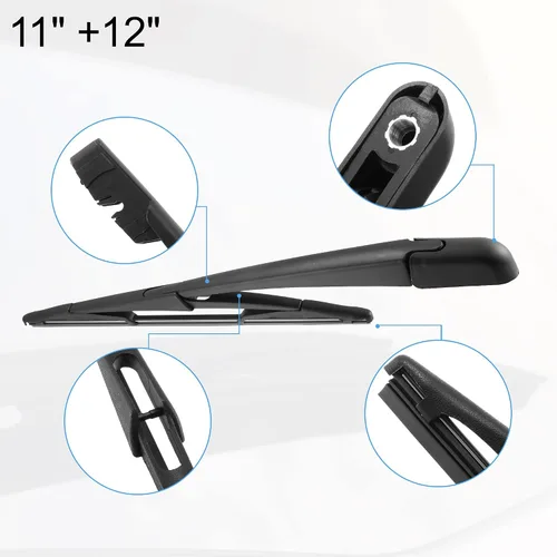 Vista 5 de X AUTOHAUX 1 juego de limpiaparabrisas trasero de 11 pulgadas y 12 pulgadas para Ford Edge para Lincoln MKX 2007-2014 9T4Z17526-A 9T4Z-17526-A