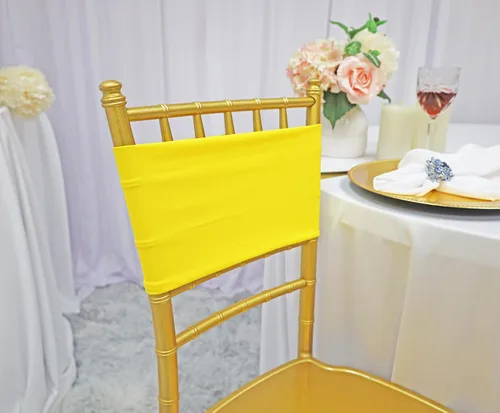 Vista 15 de (10 bandas elásticas de elastano de 7 x 13 pulgadas, de doble capa, lazos elásticos de licra para silla, lazos para bodas, fiestas, banquetes