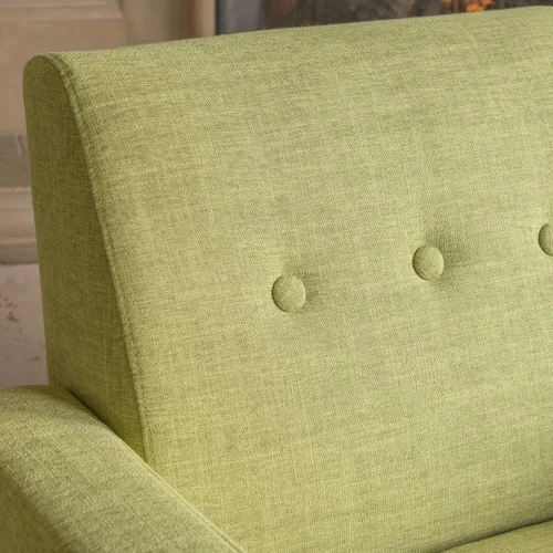 Vista 5 de Christopher Knight Home Sawyer Mid-Century - Silla de club de tela moderna, color verde apagado/natural