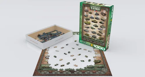 Vista 3 de EuroGraphics Historia de tanques rompecabezas (1000 piezas), multicolor (6000-0381)