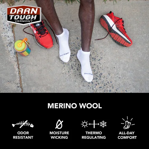 Vista 4 de Darn Tough Vermont Element No Show Tab - Calcetines ligeros para correr (estilo 1116)