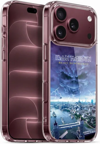Vista 95 de Head Case Designs Funda de gel suave con licencia oficial de Iron Maiden Brave New World, compatible con Apple iPhone 7 Plus/iPhone 8 Plus Nuevo