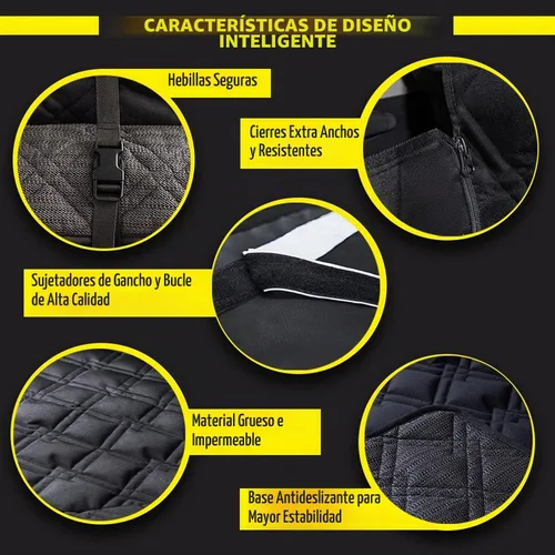 Vista 4 de Meadowlark Fundas para asiento de perro con forro de carga para SUV, doble costura y extra acolchado, repelente al agua, antigolpes, antideslizante